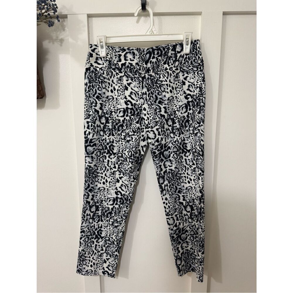 Insight Black & White Animal Print Cropped Pants